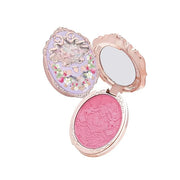 Flower Knows Strawberry Rococo Embossed Blush;Berry Matte Finish;Buildable & Blendable Powder Blush for cheeks,Highly Pigm...