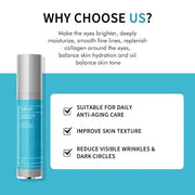 Anti-Aging Eye Cream for Wrinkles Under Eye Cream with Snail Mucin for Fine Lines Puffiness - Firming Eye Serum Relieve Ey...