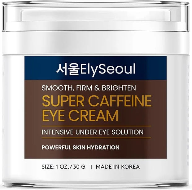 Korean Caffeine Collagen Eye Cream: Puffiness & Dark Circles Under Eye Treatment - Anti-Aging with Peptides & Hyaluronic A...
