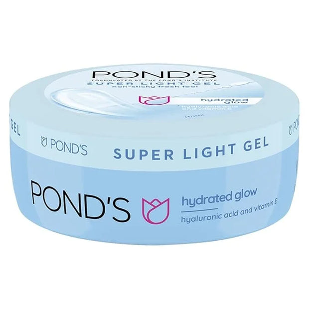 ponds Super Light Gel Oil Free Face Moisturizer 100 ml, With Hyaluronic Acid & Vitamin E for Fresh Glowing Skin & 24 hr Hy...