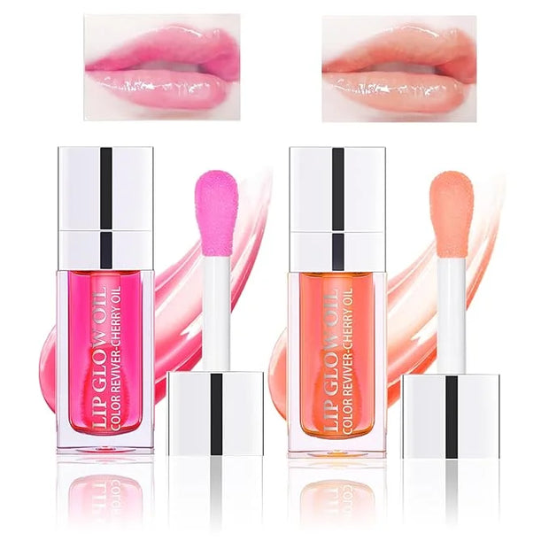 2PCS Lip Oil Set, Hydrating Lip