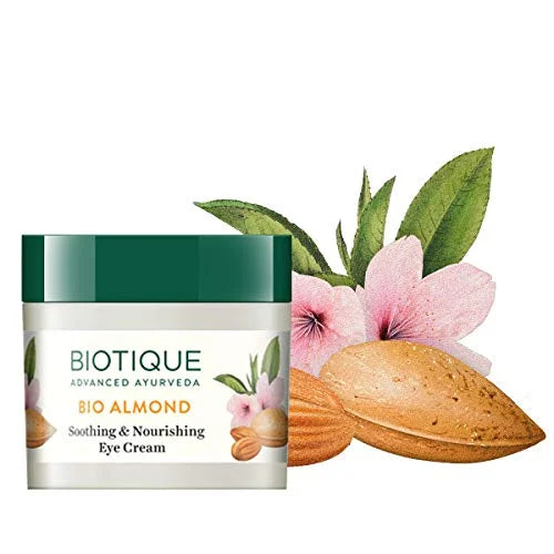 Biotique Bio Almond Soothing and Nourishing Eye Cream, 15 gm/.52 Oz. - Product Image