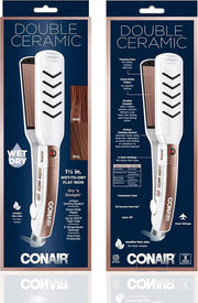 Conair Double Ceramic Flat Iron, 1 1/2-inch Wet-to-Dry Hair Straightener - Product Image