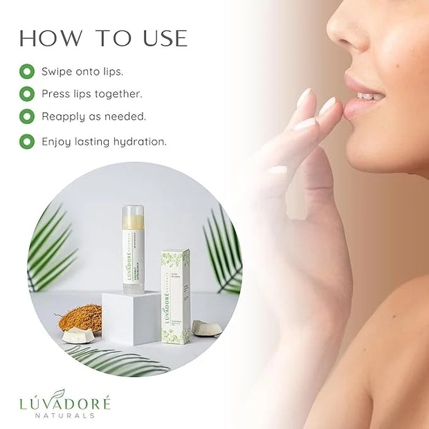 Ultra Big Lip Balm Stick Coconut– Natural Waterproof Lip Moisturizer for Dry, Chapped Lips – Nourishing and Hydrating Form...