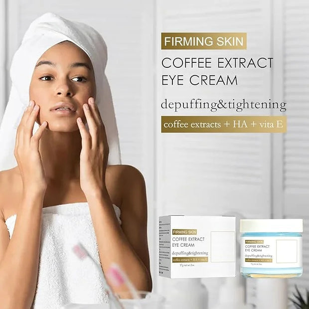 2Pcs Caffeine Eye Cream, Caffeine Eye Cream For Dark Circles And Puffiness, Korean Retinol Fix Eye Cream For Tightening An...