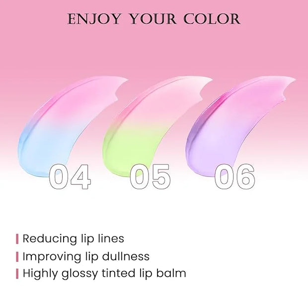 DAGEDA 3PCS Tinted Lip Balm, Moisturizing Non-Greasy,