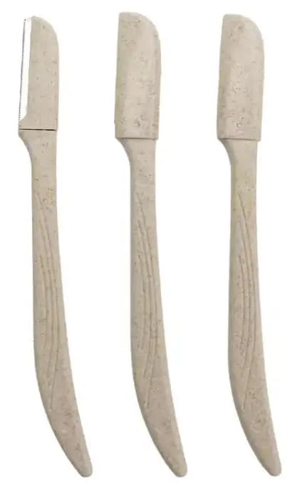 Micro Grooved Derma Blades Facial Razor, Wheat Straw Facial Razor for Women and Men, Eyebrow Razor, Bikini Razor, Hair Tri...