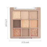 9 Colors Matte Nude Pink Shimmer Gold Dark Brown Colorful Eyeshadow Palette Matte Shimmer Korean Natural Eye Shadow palett...