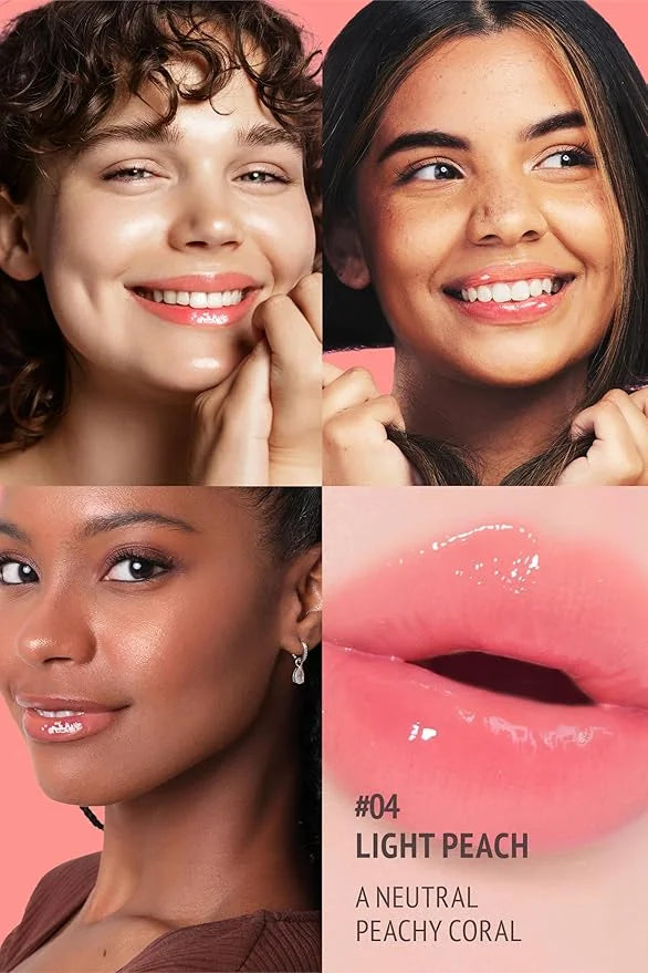 SELF BEAUTY Veganize Collagen Lip Glass Balm | Hydrating Lip Balm in 9 Vibrant Colors | Moisturizing Lip Care Infused with...