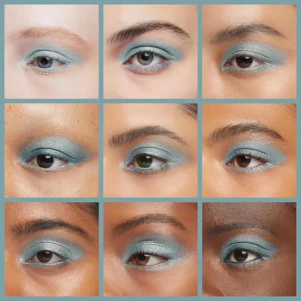 Sheer Aqua Shimmering Teal Blue Green Pressed Powder Single Vegan Eyeshadow; Talc, Paraben & Cruelty Free - Product Image