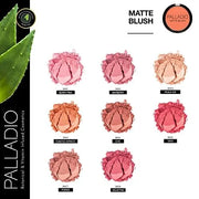 Palladio Matte Blush, Brushes onto Cheeks Smoothly, Soft Matte Look and Even Finish, Flawless Velvety Coverage, Effortless...