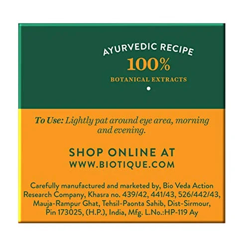 Biotique Bio Almond Soothing and Nourishing Eye Cream, 15 gm/.52 Oz. - Product Image