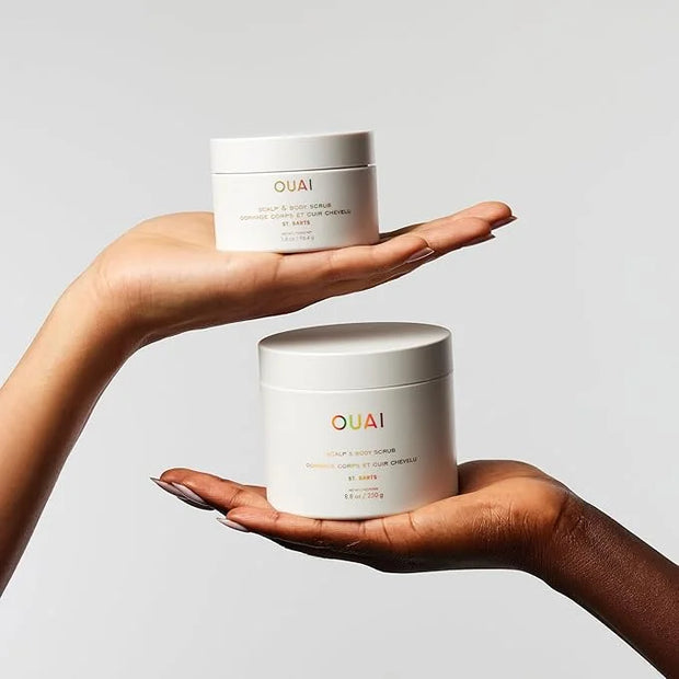 OUAI Scalp & Body Scrub, St. Barts Travel Size - Exfoliating Body Scrub with Sugar & Coconut Oil Blend for Smooth, Moistur...