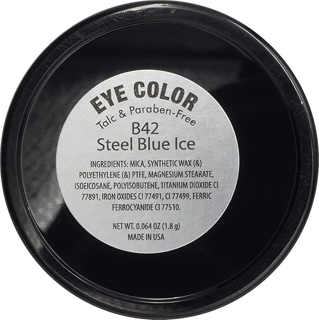 Steel Navy Blue Ice Denim Shimmering Smokey Eye Ocean Grey Pressed Powder Single Vegan Eyeshadow; Talc, Paraben & Cruelty ...