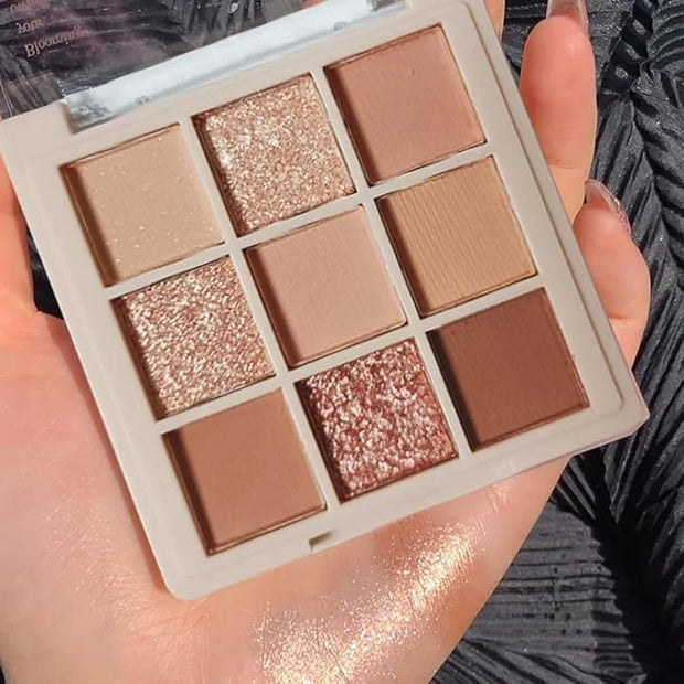 Eyeshadow Palette Makeup- 9 Colors Naked Eyeshadow Palette Matte Shimmer Korean Natural Eye Shadow palettes Highly Pigment...