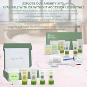 Desert Breeze Amenity & Accessory Kit | 1 oz Travel Size Shampoo, Conditioner, Lotion, Body Wash, Body Bar, Cleansing Bar,...