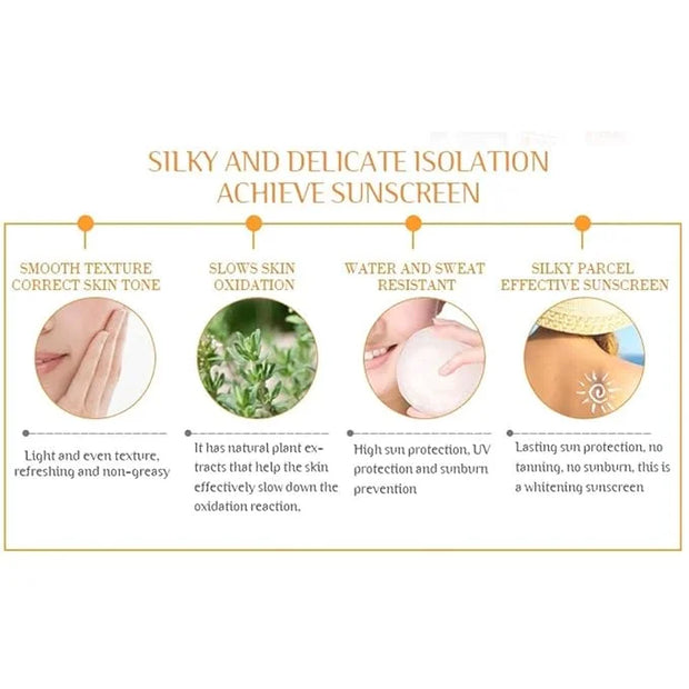 SPF 90 Sunscreen Instant Protection UVA UVB Foundation PA+++ Oil Free Sunblock Cover Protect Perfectly Moisturizing Covera...