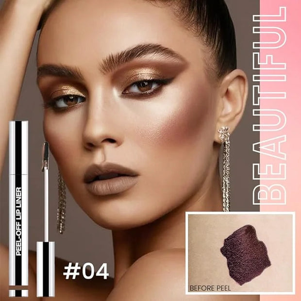 2Pcs Matte Liquid Lip Stain Peel Off Lip Liner Tattoo Set, Waterproof, Smudge-Proof, Peel Off Lip Stain Tattoo, Long-Lasti...