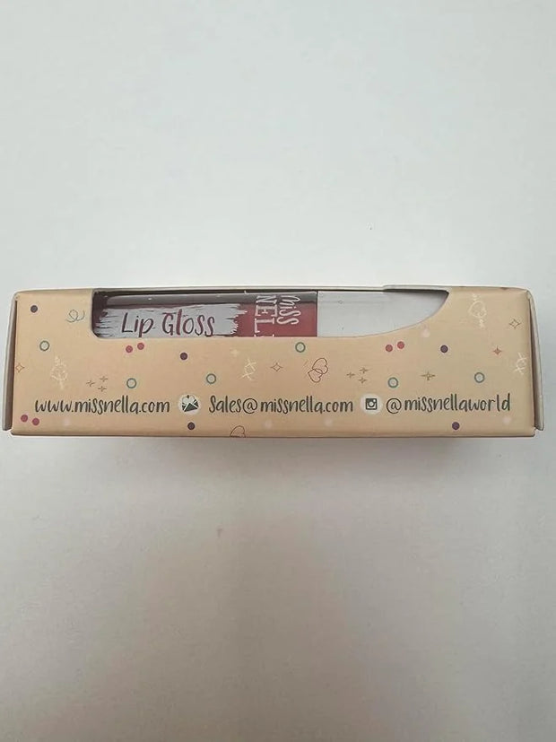MISS NELLA Pink Secret Lip Gloss, Pink hydrating children Lip Gloss, watermelon scent, gentle on the skin. gives a sheer k...