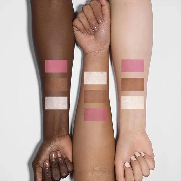 FOCALLURE Blush and Highlighter Palette,3 in 1 Contour Palette,Cruelty-Free Matte Bronzer Powder,Shimmer Illuminator Highl...