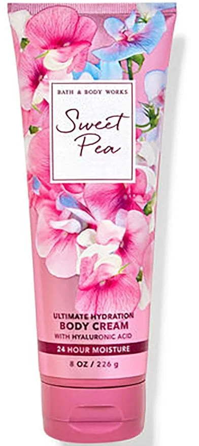 Bath & Body Works Sweet Pea Ultimate Hydration Body Cream Gift Set For Women, 8 Fl Oz (Sweet Pea) - Product Image
