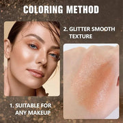 Kaely Pressed Single Eyeshadow Makeup, Champagne Gold Sparkle Highly Pigmented Monochrome Eye Shadow Palette, Waterproof N...