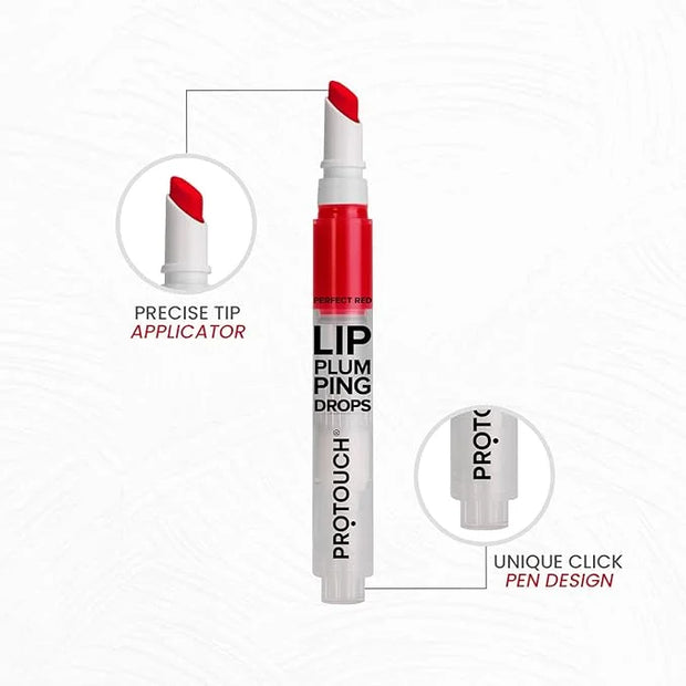 Glossy Lip Plumping Drops - Volumizing Lip Gloss With 8-Hour Plumping Effect - Vegan Formula With Caffeine & Grape Seed Ex...