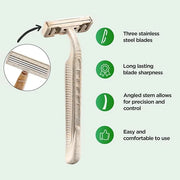 50Pcs Eco-friendly Disposable Razors Men|Safety Razor Dermaplaning Razors for Men & Women Shaving Body Facial Hair Shavers...
