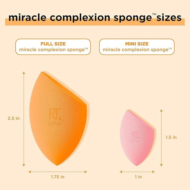 Real Techniques Mini Miracle Complexion Sponge 4 Pack, Small Makeup Blending Sponges, For Foundation & Concealer, Mini Siz...
