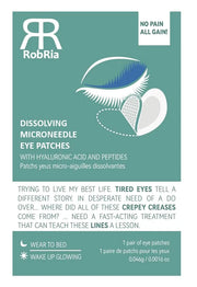 2 Pack Dissolving Microdart Eye Patches with Hyaluronic Acid & Peptides - Target Fine Lines & Wrinkles, Hydrate & Rejuvena...