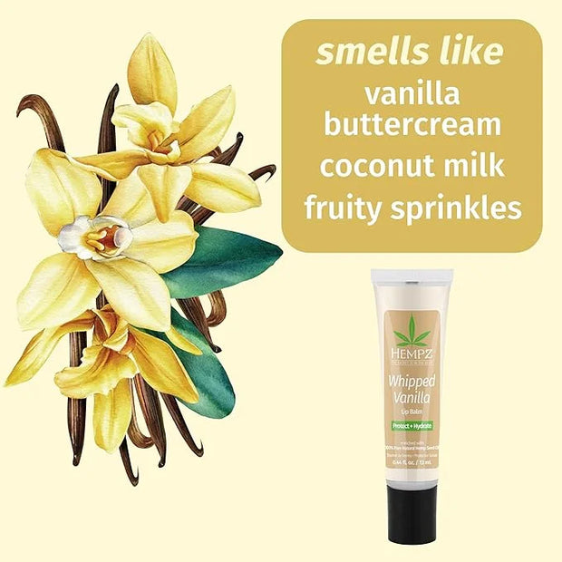 Hempz NEW Vanilla Lip Butter Balm, Soothing and Hydrating Lip Care for Men or Women, .44oz - Product Image