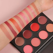 8 Colors Blush Palette, 4 Powder + 4 Cream Blush Palette, Contour and Highlight Blush Palette, Natural Nude Makeup Brighte...