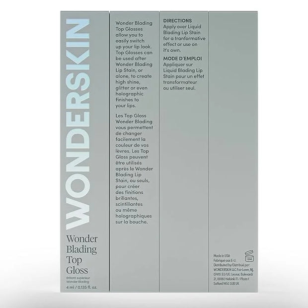 Wonderskin WONDER BLADING Top Gloss - Clear Glitter Lip Gloss, Hydrating and High Shine Finish Lip Makeup (Clear Shine) - ...
