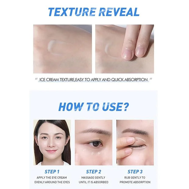 Avocado Hydrating Eye Cream Elastic Moisturizing Eye Cream Remove Pouches Dark Circles Anti-Wrinkle Diminishing Eye Lines ...