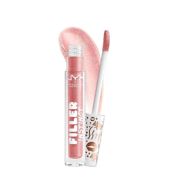 NYX PROFESSIONAL MAKEUP Filler Instinct Plumping Lip Polish, Lip Plumper Gloss - Sparkling Please (Rose Gold) - Product Image