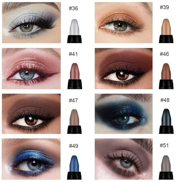 Kaely 8Pcs Cream Eye Shadow Brightener Sticks Set for Eyes,Shimmer Matte Pencil Eyeshadow Applicator Stick Palette,Hallowe...