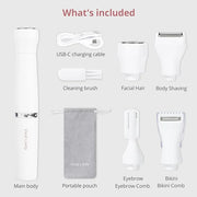 4-in1 Facial Hair Removal for Women, Painless Electric Face Shaver, USB Rechargeable, Ease of Use, Portable - Product Image