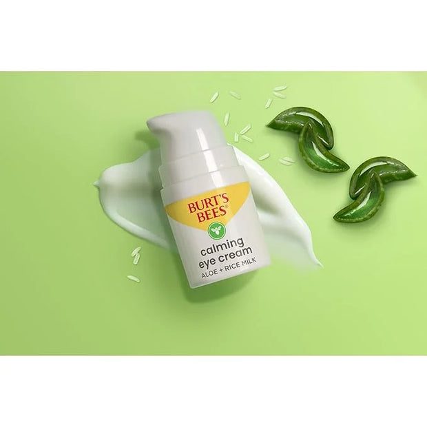 Burt's Bees Calming Eye Cream With Aloe and Rice Milk, Moisturizes Without Causing Redness or Irritation, 98.7 Percent Nat...