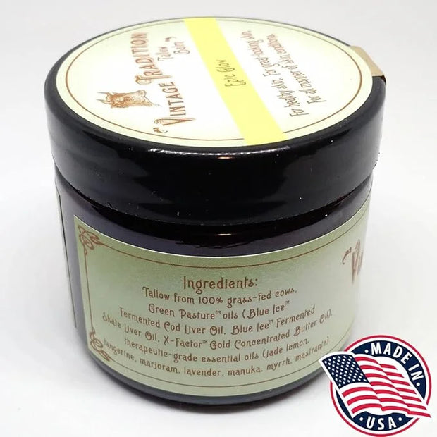 Vintage Tradition Epic Glow Beef Tallow Balm – Glow Boosting Moisturizer with Lavender Oil, Myrrh Oil, Manuka Face Oil, an...
