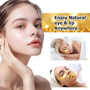 40 Pairs Gold Lip Masks & Eye Masks,24K Gold Gel Collagen Eye Patches for Puffy Eyes, Dark Circles and Wrinkles, Collagen ...