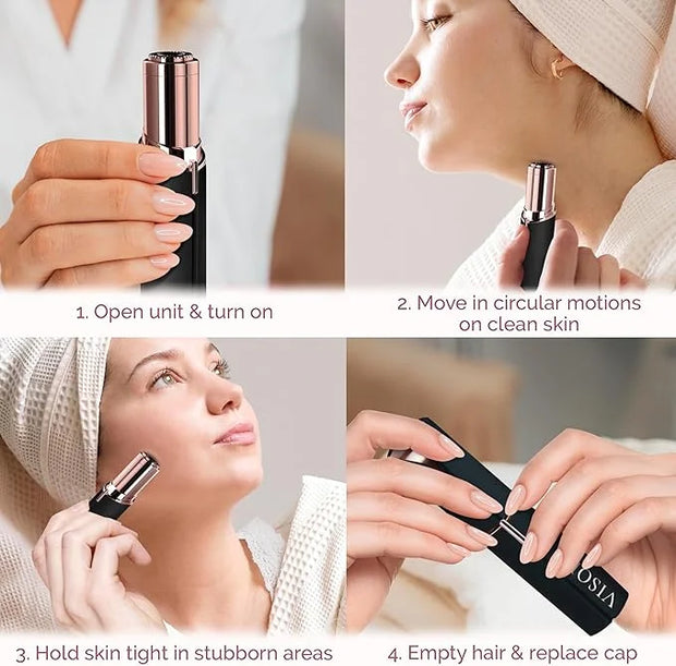 Facial Hair Removal for Women | Electric Razor Device Small Mustache Dermaplaning Remover Tools Tweezers Epilator Trimmer ...