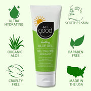 All Good Sport Mineral Sunscreen & Aloe Gel Bundle - UVA/UVB Broad Spectrum SPF 30+, Water Resistant - Includes (2) SPF 30...