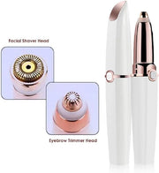 Abhiya's Facial Hair Remover & Eyebrow Trimmer - 2 in 1 Electric Women's Face, Nose & Body Shaver - Painless Epilator - US...