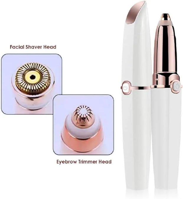 Abhiya's Facial Hair Remover & Eyebrow Trimmer - 2 in 1 Electric Women's Face, Nose & Body Shaver - Painless Epilator - US...