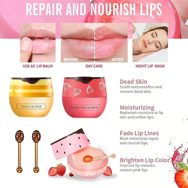 Bee Lip Balm Honey Pot, Watermelon (Watermelon)