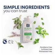 Kiss My Face De-Stress Hand & Body Lotion - Peppermint + Clary Sage - Soothing Rhodiola Rosea - With Hemp Seed Oil & Ashwa...