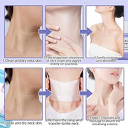 Neck Firming Cream and Neck Mask Set,Non-greasy Tighten Face Cream Skincare Moisturizer, 10 Pieces Deep Moisturizing Masks...