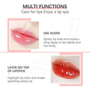 2PCS Hydrating Lip Glow Oil, Lip Oil Gloss Transparent Toot Tinted Nourishing Long Lasting Repairing Lightening Lip Lines ...