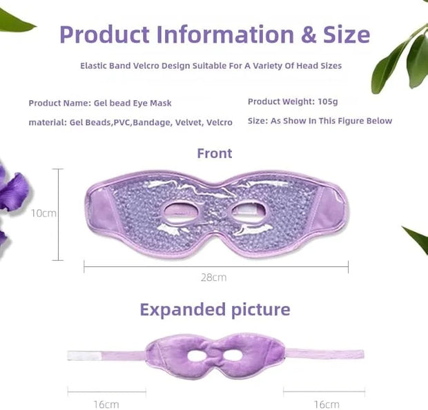 2 PCS Gel Mask,Reusable,Face & Eye Mask with Hole,Dark Circles,Dry Eyes,DeepSleep,Headaches,Puffiness,Stress,migraines,Eye...