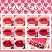 Eakroo 10 Colors Lip Tint Stain Set, Korean Lip Gloss Watery Lip Stain Moisturizing Mini Liquid Lipstick Set, Multi-Use Li...
